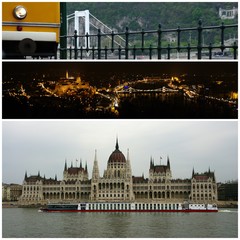 Budapest - photo collage - obrazy, fototapety, plakaty