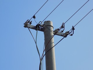 Power line column