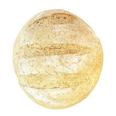 Dietary Homemade Bread Isolated on white