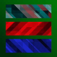 Fototapeta premium Abstract trendy banner with geometric shape.Colorful background