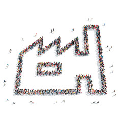 people shape   factory isolated