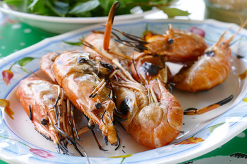grilled prawn or roasted shrimp