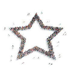 people  shape  star isolated