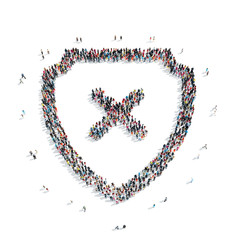 people  shape  shield isolated