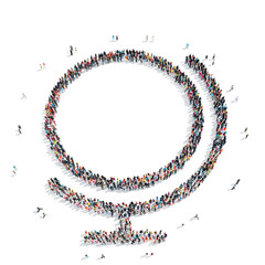  people  shape  globe isolated