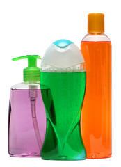 Plastic Bottle with Shampoo or hygienic cosmetic product