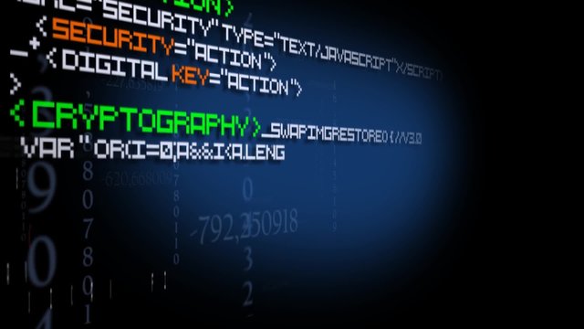 Encryption data security cryptography coding Cryptographic engineering screen display cryptology Confidentiality cryptanalysis program security words text code animation video