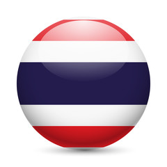 Round glossy icon of Thailand