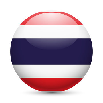 Round glossy icon of Thailand