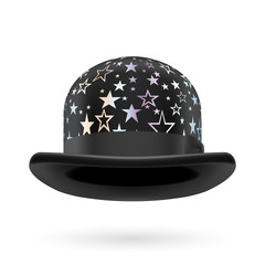 Black starred bowler hat