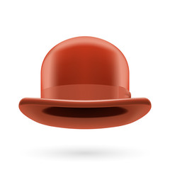 Brown bowler hat