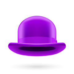 Violet bowler hat