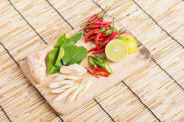 Thai Tom Yam soup herbs and spices