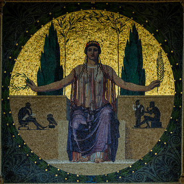 Kultur,Allegorische,Mosaiken,m&uuml;nchen,friedensengel,bayern,Allegorische,Mosaiken