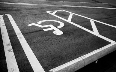 car park disable person sign
