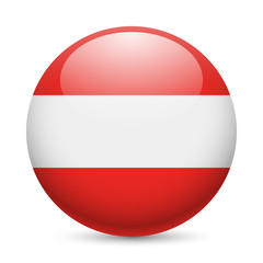 Round glossy icon of Austria