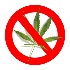 No drugs - prohibition sign