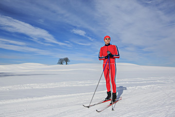 cross-country skiing