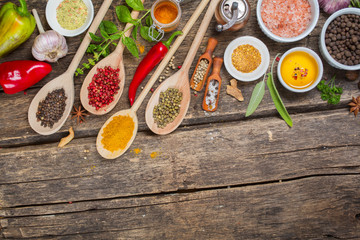 Background of different spices 