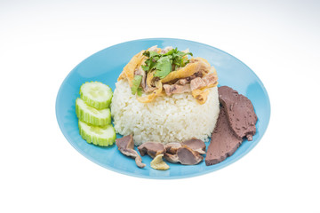 Thai food fast food, Steam Chicken with Rice