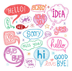 speech bubbles, vector illustration.