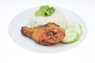 Thai food fast food, Fried Chicken with Rice