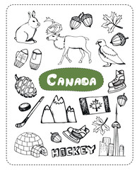 Vector set of tourist attractions.