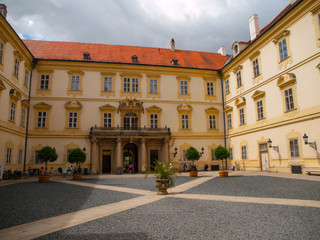Fototapeta na wymiar Courtyard in chateau Valtice