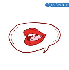 balloon sexy lips cartoon, vector illustration. 