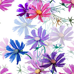 Flowers seamless pattern 