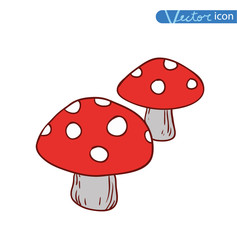  mushrooms set icons, vector illustration.