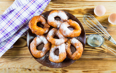 Fresh donuts on the table