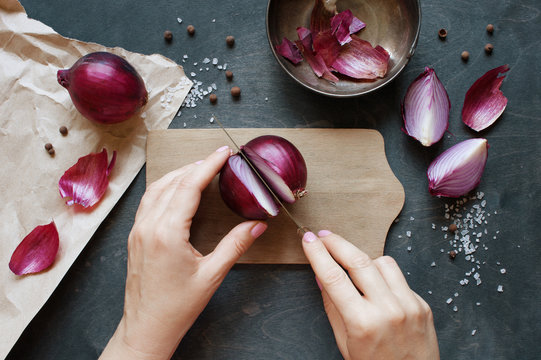 Hand Cut Red Onion