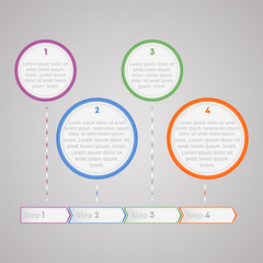 Vector colorful template, background for web design or presentation and infographic.
