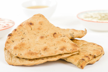 Flatbread - Middle Eastern multi seeded flatbread with mixed dips.