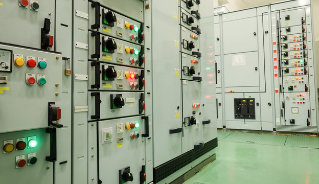 electrical energy substation in a power plant. 