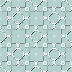 Vector Abstract Seamless Geometric Islamic Wallpaper. 