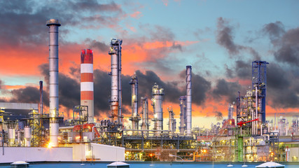 Plakat Industrial - Chemical plant, Oil Refinery