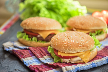 home made burgers
