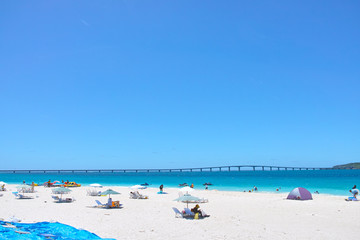 真夏に宮古島与那覇前浜ビーチ