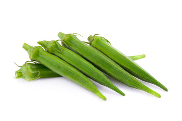 green roselle on white background