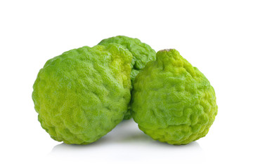 Bergamot fruit on white background.