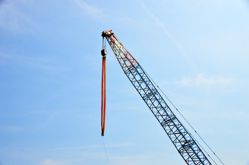 Gittermast Kranausleger eines Mobilkranes