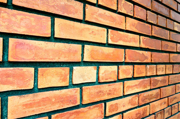 Angle Orange brick wall