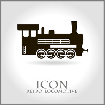Icon retro locomotive