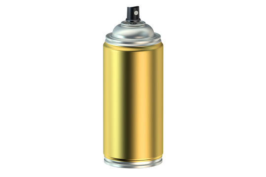 golden spray paint can