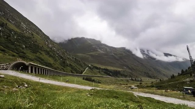 Zeitraffer am K&uuml;htai Pass in Tirol