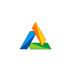 triangle colorful abstract shape logo