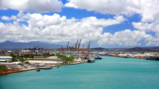 Calm Waters Of Honolulu Harbor Oahu