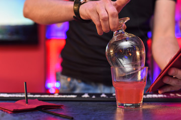 Making cocktail